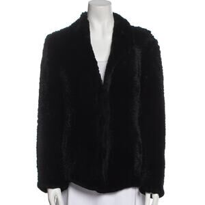 Rizal Plush Black Fur Jacket Size S